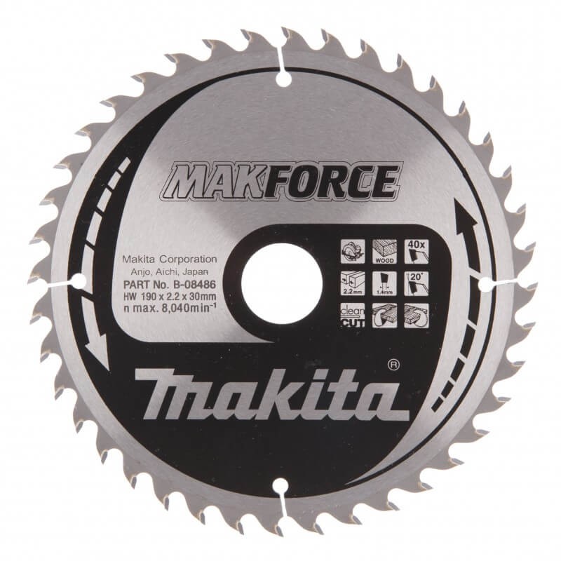 Pjovimo diskas MAKITA 190x30x2,2mm 40T 20 