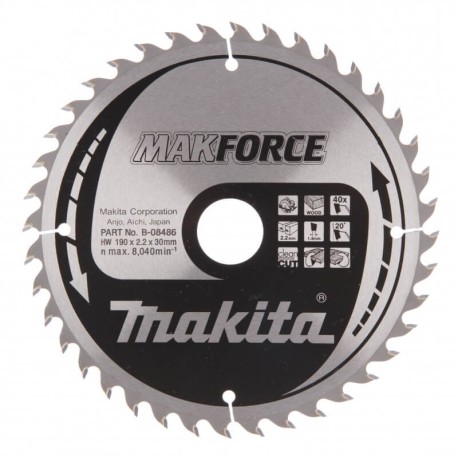 Pjovimo diskas MAKITA 190x30x2,2mm 40T 20 