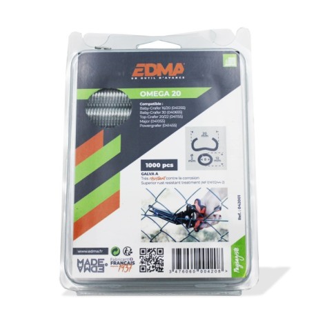 Vielos rišimo kabės EDMA Omega 20, 1000vnt.