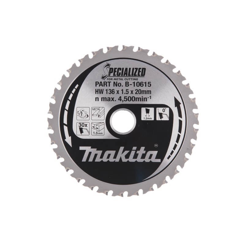 Metalo pjovimo diskas MAKITA 136x20x1,5 30T, 0 , DCS550