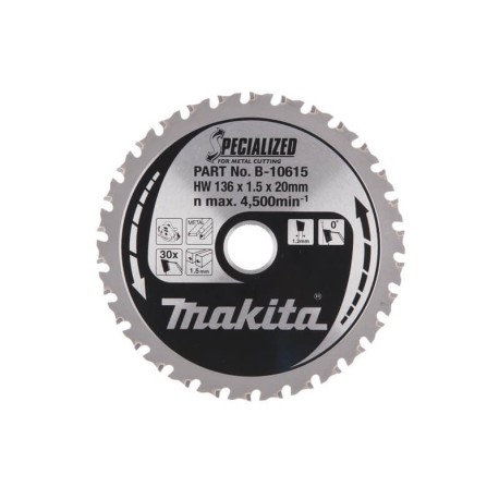 Metalo pjovimo diskas MAKITA 136x20x1,5 30T, 0 , DCS550