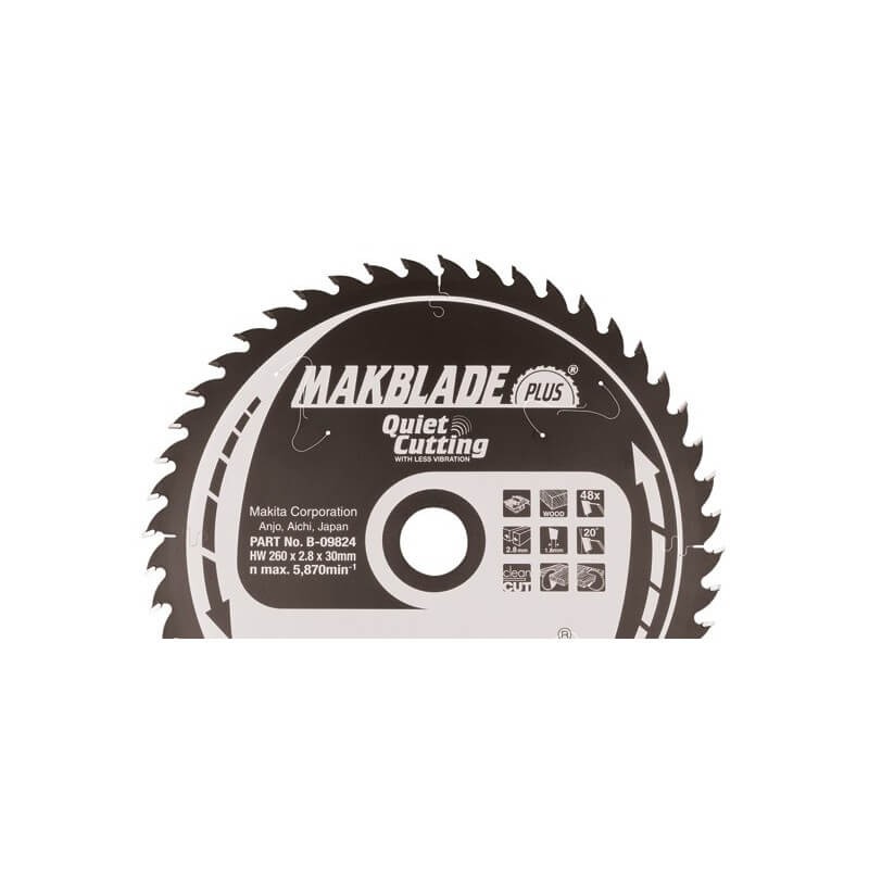 Pjovimo diskas medžiui 250x30x2,8mm 40T 5  MAKITA