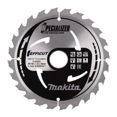 Pjovimo diskas medienai MAKITA Efficut 185x30x1,45mm 24T