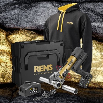 Akumuliatorinis vamzdžių presavimo įrankis REMS Akku-Press E 22V ACC Gold