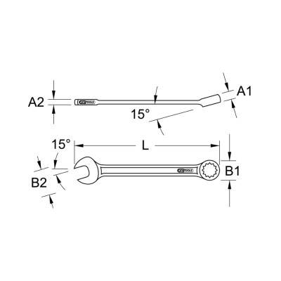 Nekibirkščiuojantis raktas KS TOOLS BRONZEplus 20mm
