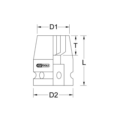 Šešiakampė smūginė galvutė KS TOOLS 1" 60mm