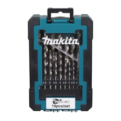 19 dalių metalo grąžtų rinkinys MAKITA HSS-GS