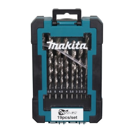 19 dalių metalo grąžtų rinkinys MAKITA HSS-GS