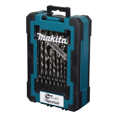 19 dalių metalo grąžtų rinkinys MAKITA HSS-GS
