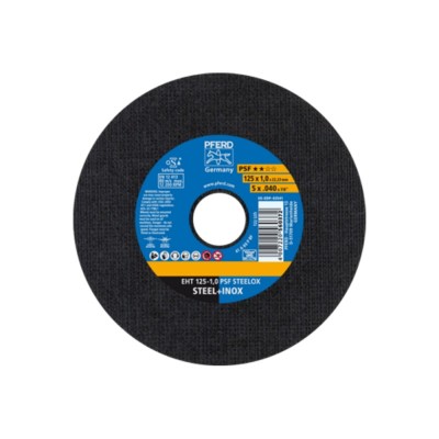 Metalo pjovimo diskų rinkinys PFERD EHT Ø125x1,0mm A60 P PSF-INOX su priedu