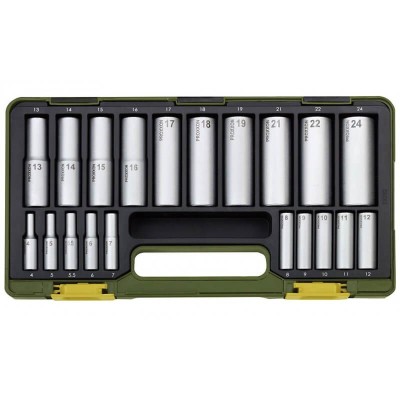Galvučių rinkinys 1/4" 1/2" 20 dalių PROXXON