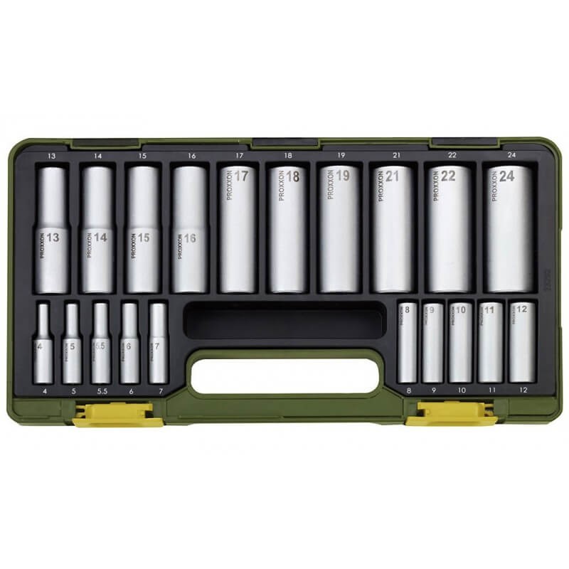 Galvučių rinkinys 1/4" 1/2" 20 dalių PROXXON