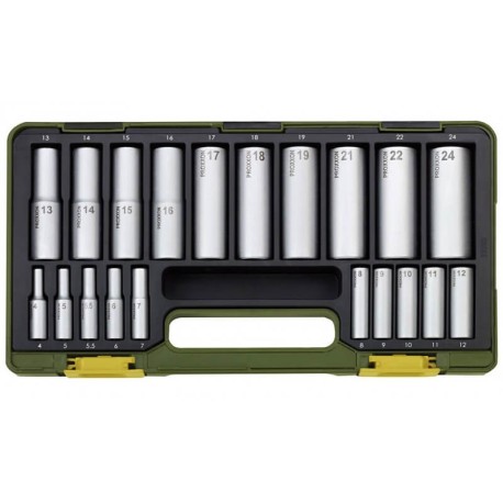 Galvučių rinkinys 1/4" 1/2" 20 dalių PROXXON
