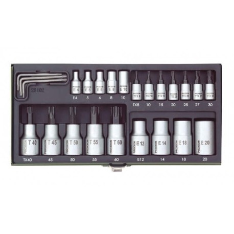 Galvučių rinkinys 1/4" 1/2" TX PROXXON