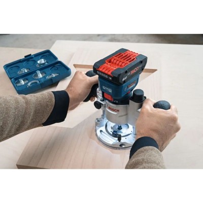 Akumuliatorinis frezeris BOSCH GKF 18V-8 Kit Solo LB