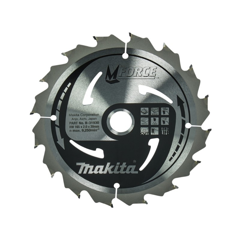 Medžio pjovimo diskas MAKITA 165x20x2,0mm 16T 15 