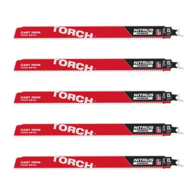 Pjūklelis karbidiniais dantimis MILWAUKEE TCT Torch Nitrus 300mm 10tpi, 5vnt.
