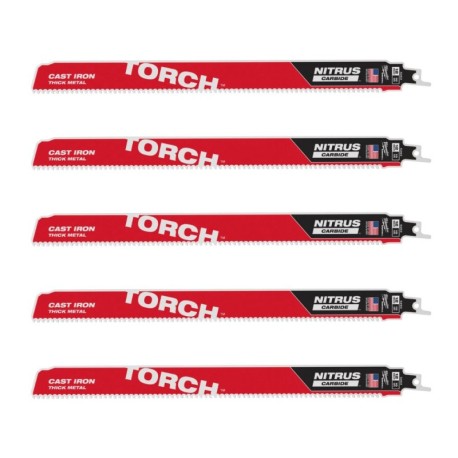 Pjūklelis karbidiniais dantimis MILWAUKEE TCT Torch Nitrus 300mm 10tpi, 5vnt.