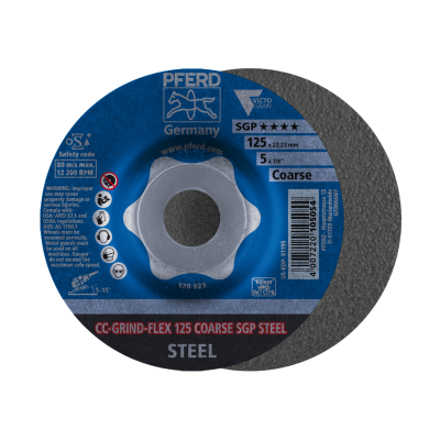 Šlifavimo diskas PFERD CC-Grind-Flex 125 SGP-Steel Coarse