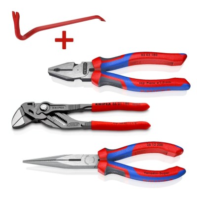 3 dalių replių rinkinys KNIPEX su priedu