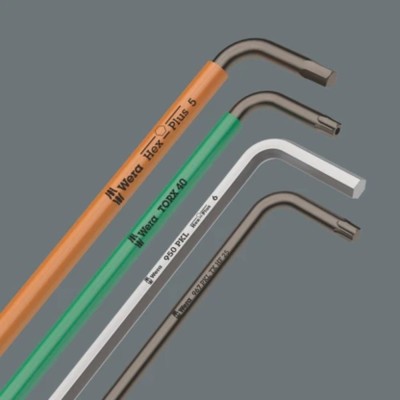 Spalvotų šešiakampių raktų rinkinys WERA 967/9 TORX BO