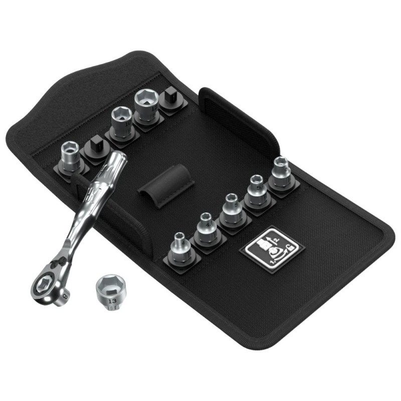 11 dalių galvučių rinkinys su terkšle WERA Zyklop Mini 2 Set 1