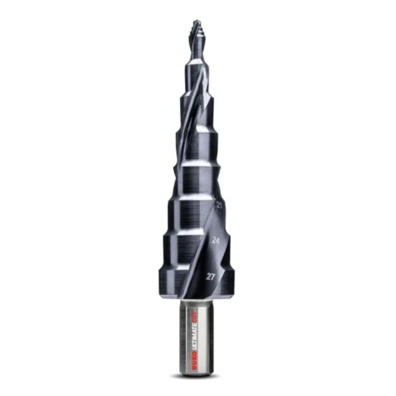 Pakopinis grąžtas RUKO HSS UltimateCut FlowStep Ø6-27mm