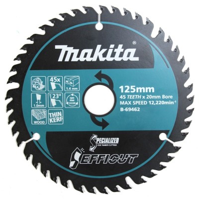 Pjovimo diskas medienai MAKITA Efficut 125x20x1,4mm 45T