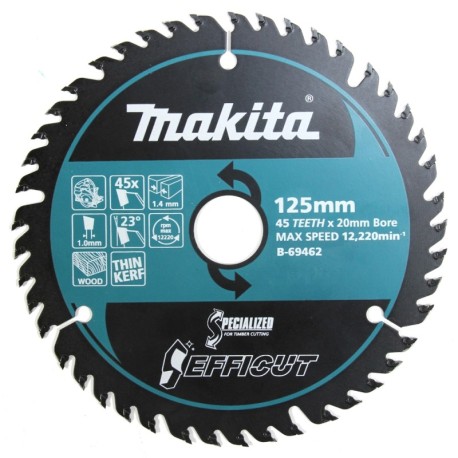 Pjovimo diskas medienai MAKITA Efficut 125x20x1,4mm 45T